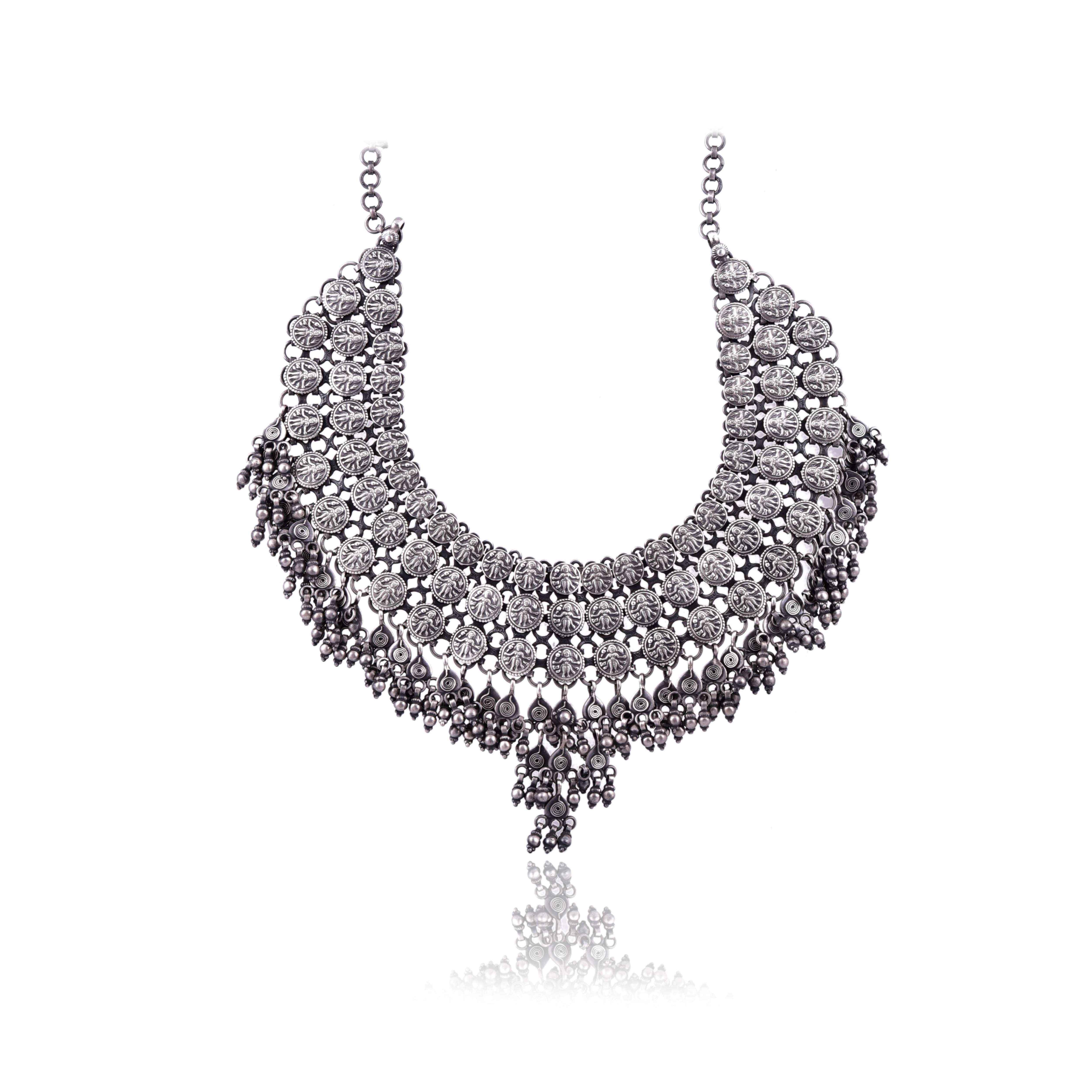 Sterling Silver Oxidised Necklace :SKU5934